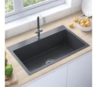 Evier de cuisine fait main Noir Acier inoxydable