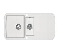Évier de cuisine Granit Double lavabo Blanc