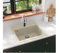 Évier de cuisine Granit Seul lavabo Beige