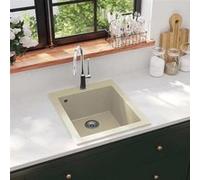 Évier de cuisine Granit - VIDAXL - Seul lavabo - Beige Beige G