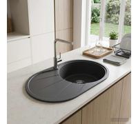 Évier de cuisine Granite évier en granit composite à poser moderne quartz vidaXL