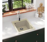 Évier de Cuisine Granite Gris Lave-main Lavabo Évier à Encastrer vidaXL