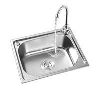 Évier de Cuisine Inox 1 Bac,Évier Cuisine en acier inoxydable,Évier à cuve simple,Évier à Encastrer avec accessoires,38x33cm,42x37cm,48x35cm,50x40cm,53x38cm,60x45cm(38x33 cm)