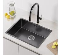 Évier de Cuisine Inox Encastrable 60 x 44 cm avec Siphon