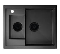 TitanSteel Évier de cuisine| 61 x 50 cm | 2 bacs | inoxydable | résistant à la chaleur