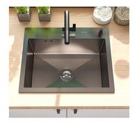 Évier de cuisine MEJE 50 x 40 x 21 cm en acier inoxydable 304 de calibre 16, petit bol simple, petit évier de cuisine de bar