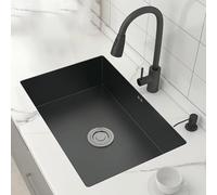 Évier de cuisine moderne en acier inoxydable à une cuve, ensemble d'accessoires modernes à encastrer for cuisine, restaurant, hôtel(48 * 40 cm (18.8 * 15.7 in))
