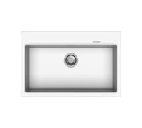 Evier de cuisine monocuve blanc 78x51 cm - Waltz