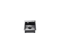 Evier de cuisine montage par le haut en acier inox cuve simple 40 cm noir