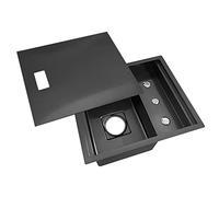 Évier de cuisine noir en acier inoxydable à rainure unique avec robinet pour la maison, la cour, le bureau, idéal pour une utilisation en extérieur et en intérieur, durable et élégant