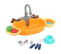 Évier de Cuisine PolyGen avec système d'eau en Circulation pour Les activités éducatives, Un Ensemble de Jeu de Cuisine pour Enfants Qui développe la Vision et la préhension