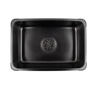 Évier de cuisine portable en acier inoxydable avec joint en silicone pour table IGT Noir 5,5 l