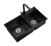 Évier de cuisine profond à double cuve avec design polyvalent à poser ou à encastrer pour une installation facile et améliorée