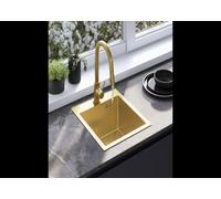 Evier De Cuisine Rea Leo Lavabo De Cuisine Or Brossé 40 X 45 X 18,5 Cm