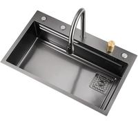 Évier de cuisine robuste en acier inoxydable 304, 75 x 46 cm, bol simple, facile à nettoyer, design moderne pour la cuisine domestique, qualité professionnelle, résistant à la corrosion