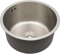 Evier de cuisine rond, acier inoxydable 304, sous plan, 41 cm, argenté