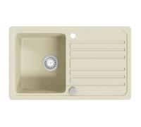 Évier de cuisine Seul lavabo - vidaXL - granit - beige - résistant à la chaleur - 320 x 390 x 190 mm 7921964