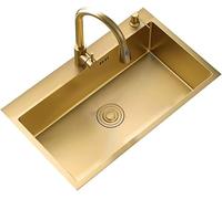 Évier de cuisine simple en acier inoxydable durable 65 x 45 cm Design moderne facile à nettoyer Idéal pour un usage domestique et commercial Résistant à la rouille Réduction du bruit