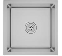 vidaXL – Évier de cuisine – Fait à la main – Acier inoxydable carré argenté