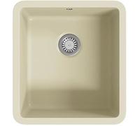 vidaXL Évier de cuisine Granit Seul lavabo Beige