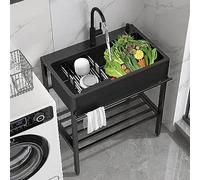 Évier de jardin extérieur à cuve unique, évier de cuisine autoportant pour restaurant commercial, ensemble d'éviers utilitaires à cuve unique en acier inoxydable, évier de buanderie portable avec robi