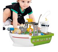 Évier de jeu avec eau courante, jouet de comptoir - Jouet de bateau de pêche - Jouet flottant de pêche pour piscine, jouet de bateau de pêche à l'eau courante pour , garçons, filles, évier de