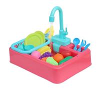 Évier De Jeu pour , Lavabo Fonctionnel Jeu d'Imitation, Table d'eau Activités Éducatives d'Imitation pour de 1 à 3 Ans en Intérieur et Extérieur pour Préscolaire et