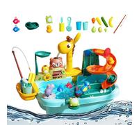Évier de Jeu - Set de pêche et rôle à Faire Semblant de Piscine avec Eau Courante | Évier pour Enfant avec Eau Courante - Convient pour Jardin, Parc éducatif, dès 3 Ans, Fille garçon, extérieur