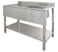 Evier de Laboratoire Acier Inox 1 Bac Egouttoir à Gauche Argent G
