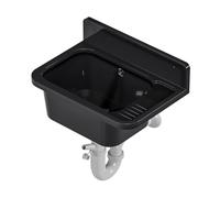 Évier de lavabo pour extérieur, jardin, garage, cave, atelier, noir
