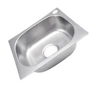 Évier de lavage à vaisselle carré en acier inoxydable - Éviers de cuisine carrés - Lavabo à la main - Lavabo durable - Cuve simple - Lave-vaisselle - Piscine - Balcon carré
