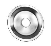Évier de lavage à vaisselle en acier inoxydable rond pour lave-vaisselle, piscine, lavage à la main, cuve unique durable