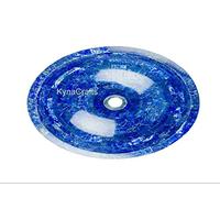 Évier de lavage des mains en pierre bleue naturelle | 50,8 x 40,6 x 12,7 cm - Lavabo pour décoration de salle de bain | Récipient de cuisine fait à la main avec superposition