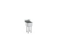 Évier commercial - VEVOR - 457x381x1041 mm,acier inoxydable,Capacité de charge 104 kg,Avec robinet et pieds,Dosseret