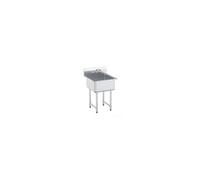 VEVOR Évier de Préparation Utilitaire en Acier Inoxydable, Petit Évier sur Pied à 1 Cuve 61x61 cm avec Robinet et Pieds, Évier Commercial pour Nettoyage Garage, Restaurant, Cuisine, Buanderie