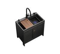 Évier de Restauration Professionnel sur Pied, évier Utilitaire extérieur à Une cuve en Acier Inoxydable, avec Robinet, pour Cuisine de Restaurant ou Salle de Bain extérie