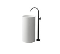 Évier de salle de bain élégant - Lavabo à poser sur pied pour la maison et l'hôtel, design moderne en céramique, facile à nettoyer, mise à niveau élégante pour n'importe quelle salle de bain