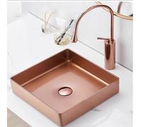 Évier de salle de bain en acier inoxydable avec bonde et bonde pop-up 36,1 cm de diamètre pour toilettes modernes