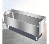 Évier de sol commercial, bassin de service de balai en acier inoxydable, évier sur pied à grande capacité, seau de balai à franges, évier de buanderie avec drainage,100x41x55cm