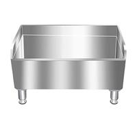 Évier de sol commercial en acier inoxydable de 30,5 cm de profondeur pour restaurants et garages Pieds de nivellement réglables Argenté 60 x 41 x 60 cm