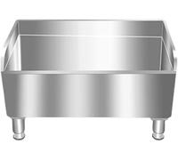 Évier De Sol en Acier Inoxydable - Cuve De 30 Cm De Profondeur - Évier Utilitaire Commercial pour Restaurant Et Garage - avec Pieds Réglables., Silver, 100x41x60cm
