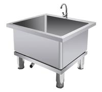 Évier de sol en acier inoxydable, évier de sol commercial avec cuve profonde, évier sur pied à grande capacité en acier inoxydable, évier autoportant en acier inoxydable,70x50x50cm