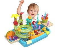 Évier de travail pour ,Évier d'eau pour | Ensemble de jeu de nettoyage de cuisine factice 4 en 1 | Jeux flottants et de pêche de piscine, jouet de jeu pour lave-vaisselle c