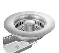 Évier d'évier en acier inoxydable à tamis durable, anti-clogging Food Catcher | Bouchon de pop-up pour trou d'évacuation de 3,5 pouces, système de drainage à débit rapide pour la station de