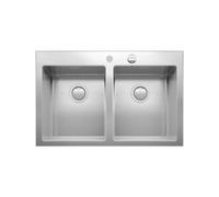 Évier Double cuve Barazza Rectangulaire 80 cm B_Open 1LBO82 Acier