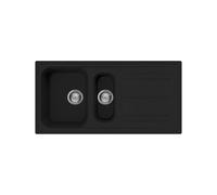 Évier Double cuve Smeg Rectangulaire 100 cm Universel Rigae LZ102A2 Anthracite