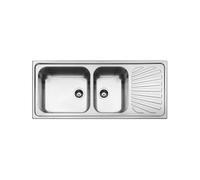 Évier Double cuve Smeg Rectangulaire 116 cm Universel Alba SG116D Inox