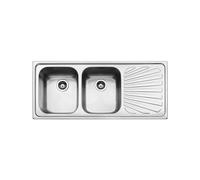 Évier Double cuve Smeg Rectangulaire 116 cm Universel Alba SP116D Inox