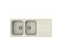 Évier Double cuve Smeg Rectangulaire 116 cm Universel Rigae LZ116P Crème