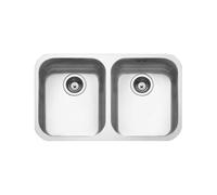 Évier Double cuve Smeg Rectangulaire 76 cm Universel Alba UM4040 Inox